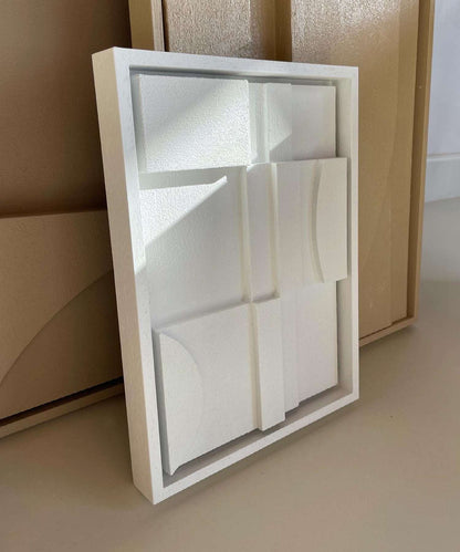 Eco-friendly art piece made from PLA with sand texture and eco-paint.