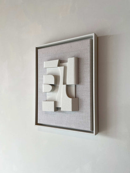 Canvas Jonna artwork with shadow white frame on canvas background.