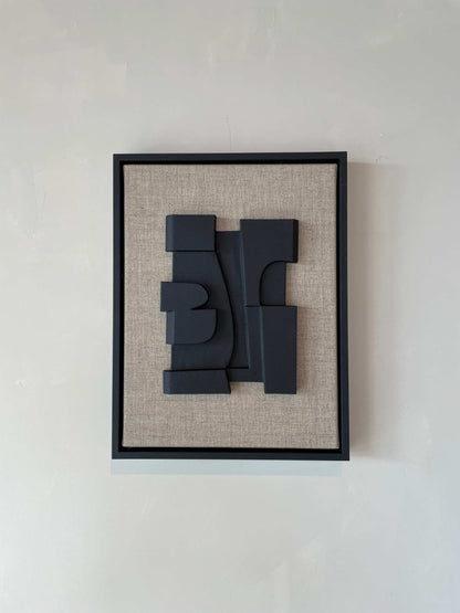 Canvas Nonna artwork with anthracite black frame, 43x33 cm.