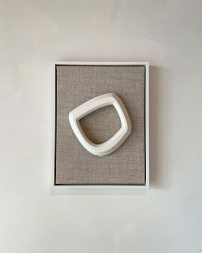 Canvas Atmosphere artwork with shadow white frame, 43x33 cm, biodegradable PLA base.