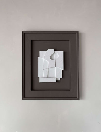 Vintage Frame Pien with shadow white artwork in an attic color frame, featuring exclusive design by Edith Beurskens.