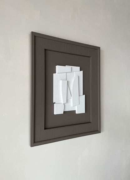 Vintage Frame Miro with exclusive artwork by Edith Beurskens, shadow white on attic frame.