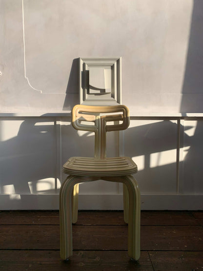 Vintage frame artwork by Edith Beurskens with eco-friendly materials, featuring unique sand texture and certificate of authenticity.