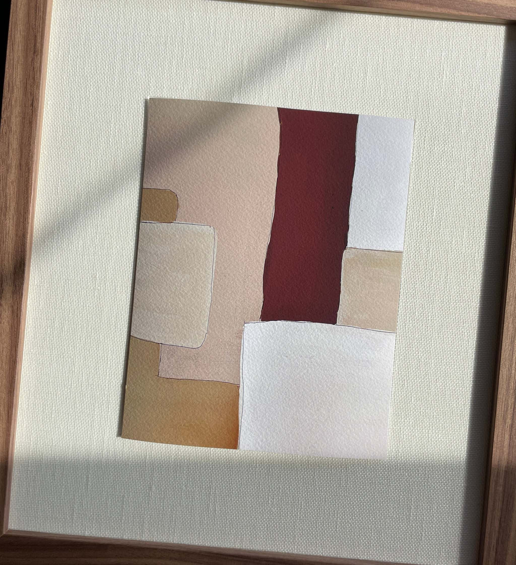 Lily art print on Hahnemühle paper with textured abstract design, no frame included.