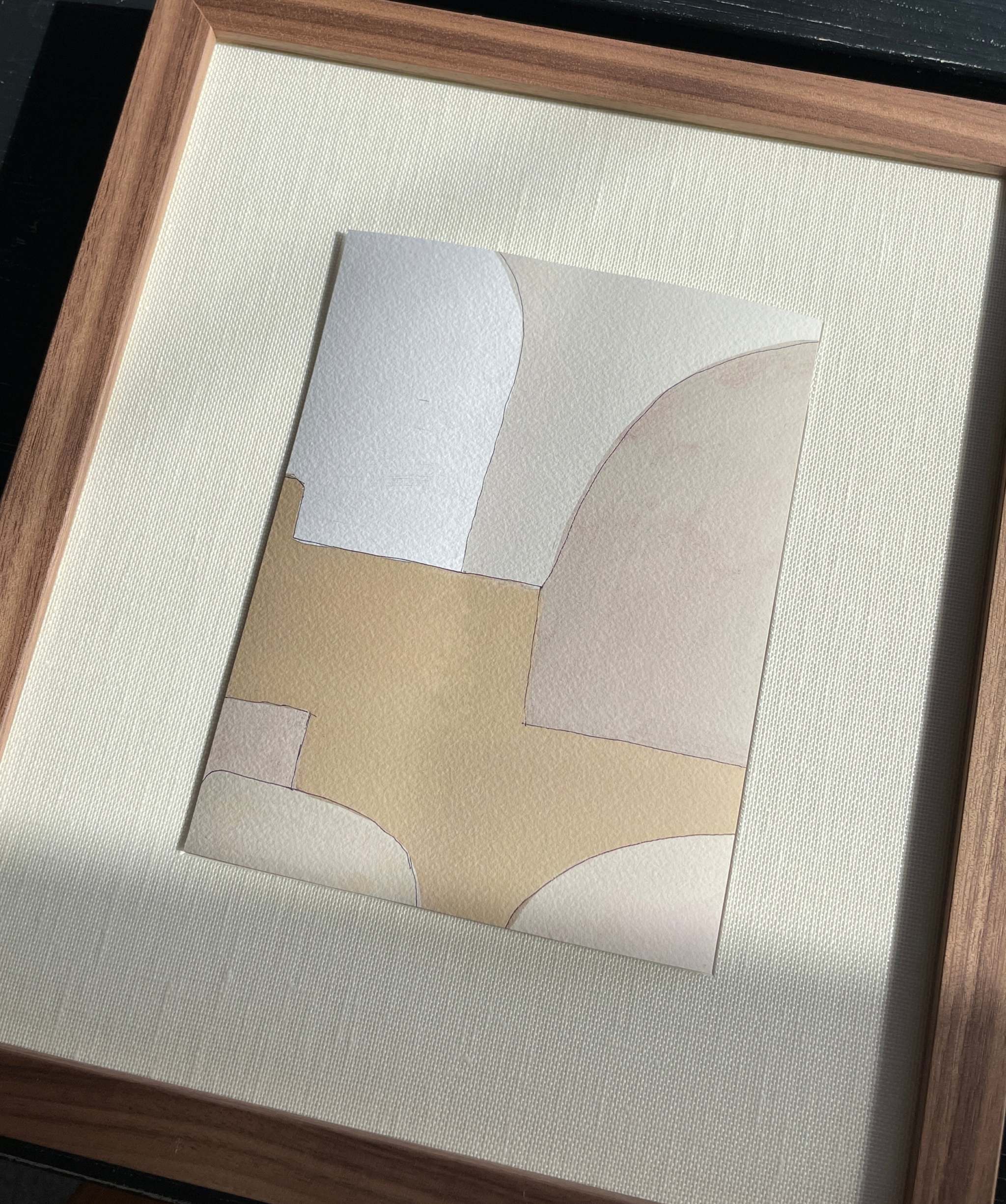 Loui Lee art print with abstract design on premium Hahnemühle paper, shown framed.