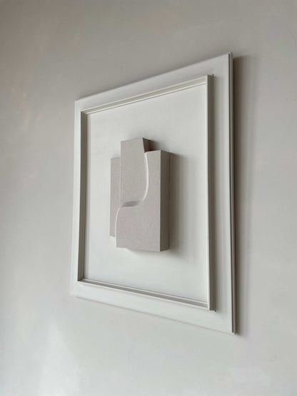 Vintage Frame Robert by Edith Beurskens, 60x50.5 cm, shadow white and mushroom colors.