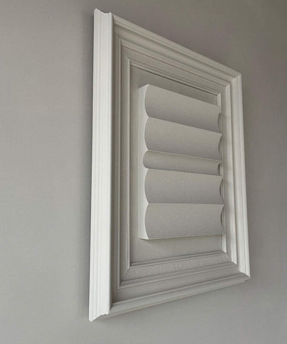 Vintage Frame Dunes II by Edith Beurskens, shadow white, 45x55 cm with sand texture and eco-paint finish.