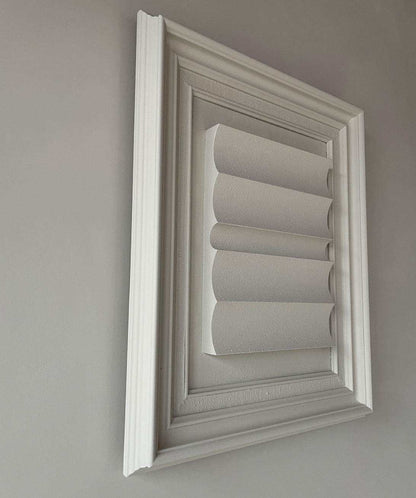 Vintage Frame Dunes II with shadow white color, featuring sand texture and eco-paint in a 45x55 cm size.