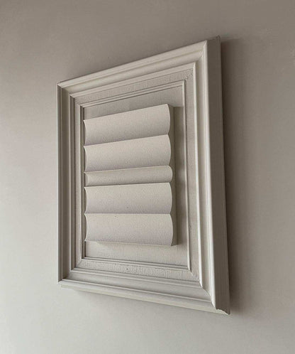 Vintage Frame Dunes II artwork by Edith Beurskens with eco-friendly sand texture finish, 45x55 cm.