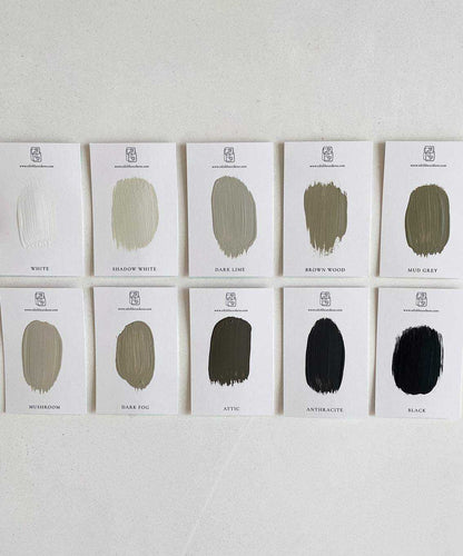 Color swatches for personalized art piece '#21.23 Coco' made from eco-friendly materials.