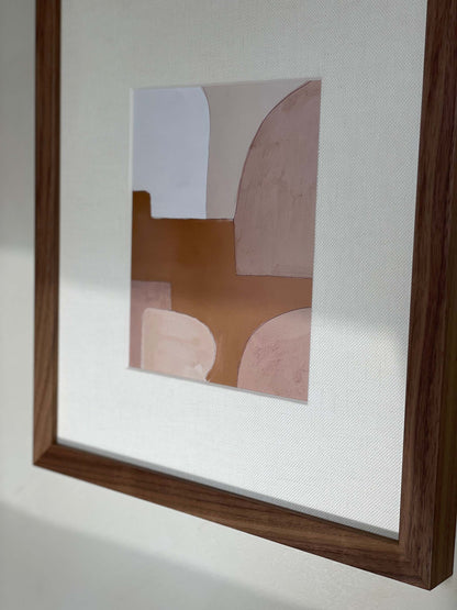 Art print 'Rosie' on premium Hahnemühle paper with matte finish, displayed in a wooden frame.